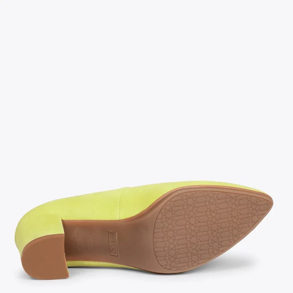 MiMaO ShopOnline URBAN S – Chaussures à Talon Moyen En Daim LIME 6