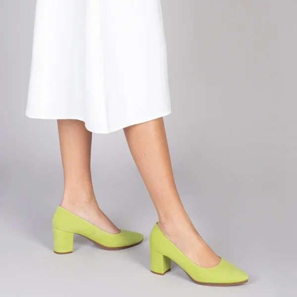MiMaO ShopOnline URBAN S – Chaussures à Talon Moyen En Daim LIME 7