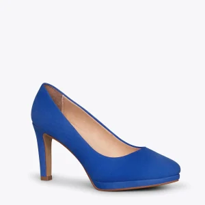 MiMaO ShopOnline PLATEFORME – Escarpins à Talon Haut Et Plateforme BLEU ROI 15