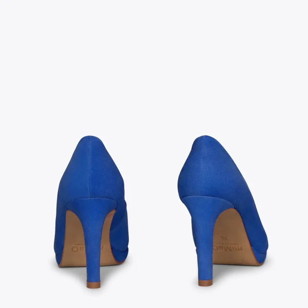MiMaO ShopOnline PLATEFORME – Escarpins à Talon Haut Et Plateforme BLEU ROI 4
