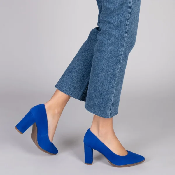 MiMaO ShopOnline URBAN – Chaussures à Talon Haut En Daim BLEU ROI 7