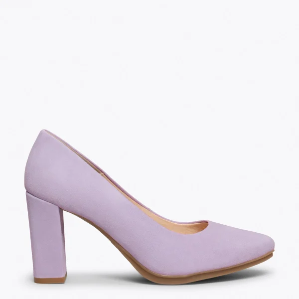 MiMaO ShopOnline URBAN – Chaussures à Talon Haut En Daim LILA 1