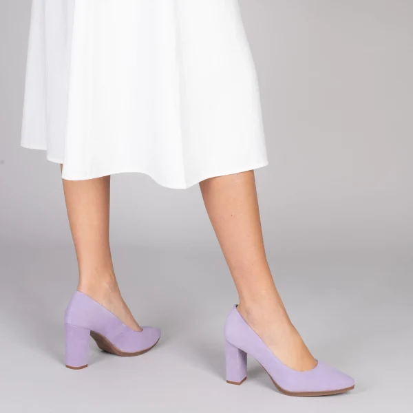MiMaO ShopOnline URBAN – Chaussures à Talon Haut En Daim LILA 7