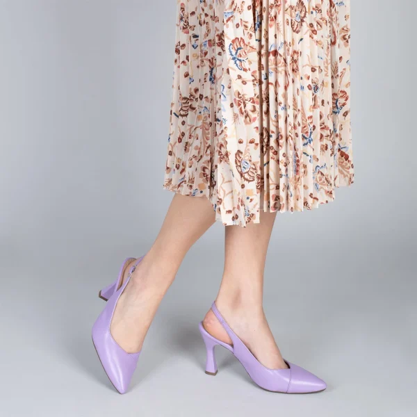 MiMaO ShopOnline GLAM À BRIDE ARRIÈRE – Chaussures à Talon En Cuir Nappa LILA 7