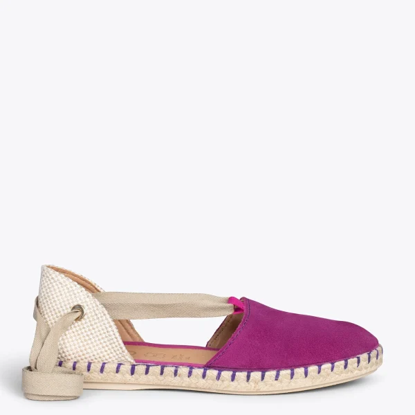 MiMaO ShopOnline ALGARVE – Espadrilles Plates Pour Femme POURPRE 1