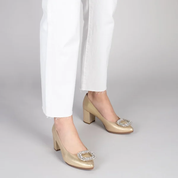 MiMaO ShopOnline URBAN S BIJOU – Chaussures à Talon Strass DORÉ 7