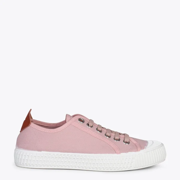 MiMaO ShopOnline BAMBA – Baskets Casual En Toile Pour Femme ROSE 1