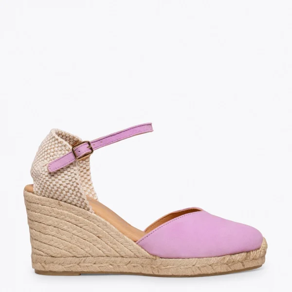 MiMaO ShopOnline NERJA – Espadrilles à Talon Haut MAUVE 1