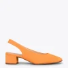 MiMaO ShopOnline URBAN LADY – Escarpins à Talon Moyen à Bride Arrière ORANGE 25