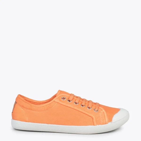 MiMaO ShopOnline BAOBAB – Tennis à Lacets En Toile De Coton De IO&GO ORANGE 1