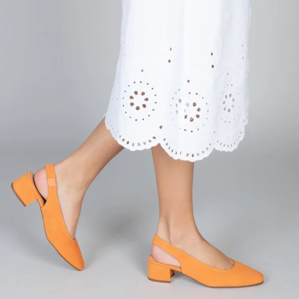 MiMaO ShopOnline URBAN LADY – Escarpins à Talon Moyen à Bride Arrière ORANGE 7