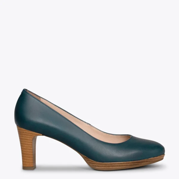 MiMaO ShopOnline VOL – Chaussures BLEU MARINE à Talon Et Plateforme 1