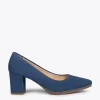 MiMaO ShopOnline URBAN S – Chaussures à Talon Moyen En Daim BLEU MARINE 25
