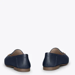 MiMaO ShopOnline STYLE – Mocassins En Cuir Avec Détail Métallique BLEU MARINE 13