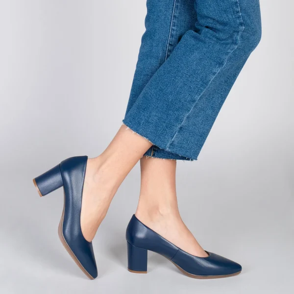 MiMaO ShopOnline URBAN S SOIRÉE – Chaussures à Talon Moyen En Cuir Nappa BLEU MARINE 7
