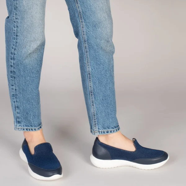 MiMaO ShopOnline SLIPPER SPORT – Baskets à Enfiler En Maille BLEU MARINE 7