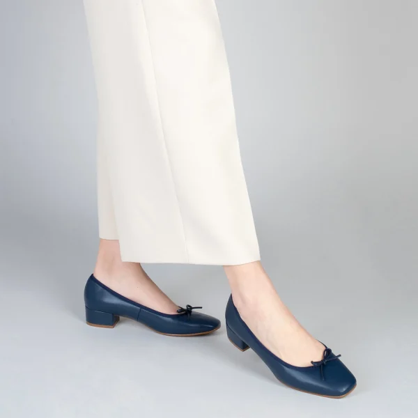 MiMaO ShopOnline OPÉRA – Ballerines à Talon BLEU MARINE 7