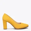 MiMaO ShopOnline URBAN – Chaussures à Talon Haut En Daim JAUNE 23