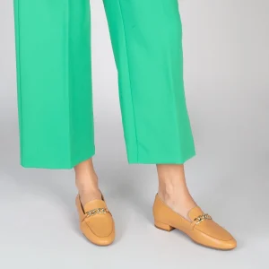 MiMaO ShopOnline CHAIN – Mocassins En Cuir Pour Femme CAMEL 19