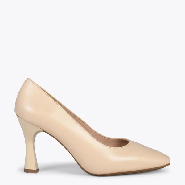 MiMaO ShopOnline URBAN GLAM CARRÉ – Chaussures à Talon évasé BEIGE 1