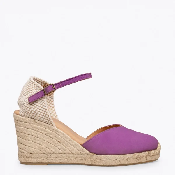 MiMaO ShopOnline NERJA – Espadrilles à Talon Haut VIOLET 1
