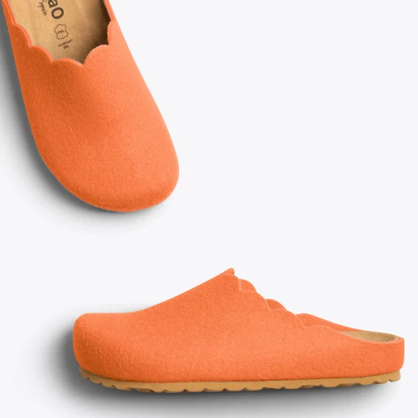 MiMaO ShopOnline SWEET HOME – Pantoufles Pour Femme ORANGE 3