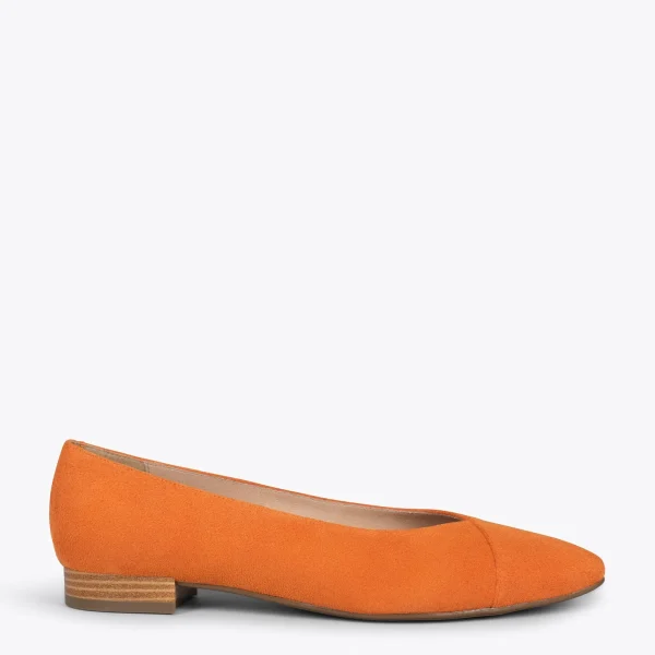 MiMaO ShopOnline MARIE – Chaussures à Talon Bas Et Bout Fin ORANGE 1