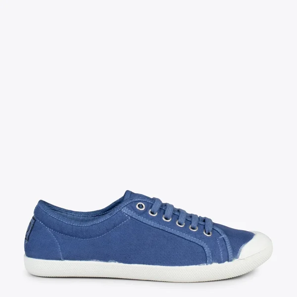 MiMaO ShopOnline BAOBAB – Tennis à Lacets En Toile De Coton De IO&GO BLEU MARINE 1