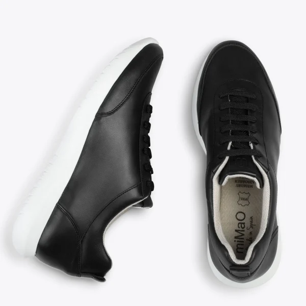 MiMaO ShopOnline MIAMI – Baskets En Cuir Nappa à Lacets NOIR 3