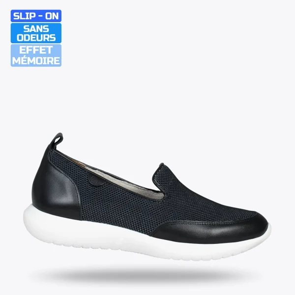 MiMaO ShopOnline SLIPPER SPORT – Baskets à Enfiler En Maille NOIR 1