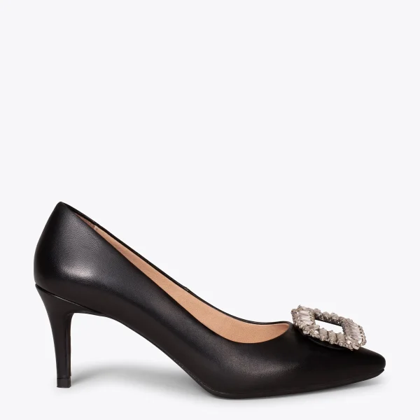 MiMaO ShopOnline ELLA – Chaussures à Talon Aiguille Avec Strass NOIR 1