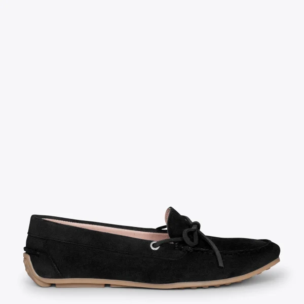 MiMaO ShopOnline BOUCLE – Mocassins Pour Femme à Semelle Amovible NOIR 1