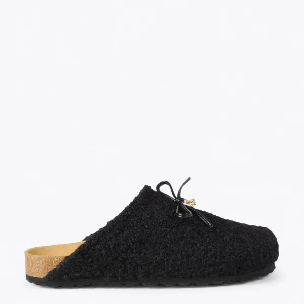 MiMaO ShopOnline SWEET DREAMS – Pantoufles à Noeud NOIR 1
