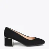 MiMaO ShopOnline FEMME – Chaussures à Talon Bas Et Bout Carré En Daim NOIR 22