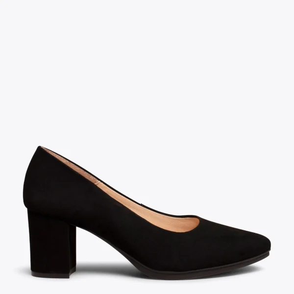 MiMaO ShopOnline URBAN S – Chaussures à Talon Moyen En Daim NOIR 1