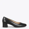 MiMaO ShopOnline URBAN ROND – Chaussures à Talon Bas En Cuir Nappa NOIR 25
