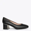 MiMaO ShopOnline Femme – Chaussures à Talon Bas Et Bout Carré NOIR 23
