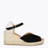 MiMaO ShopOnline SITGES – Espadrilles Compensées à Bout Ouvert NOIR 20