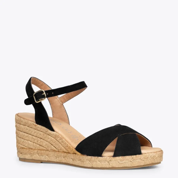 MiMaO ShopOnline CALPE – Espadrilles Artisanales à Lanières Et Boucle NOIR 5
