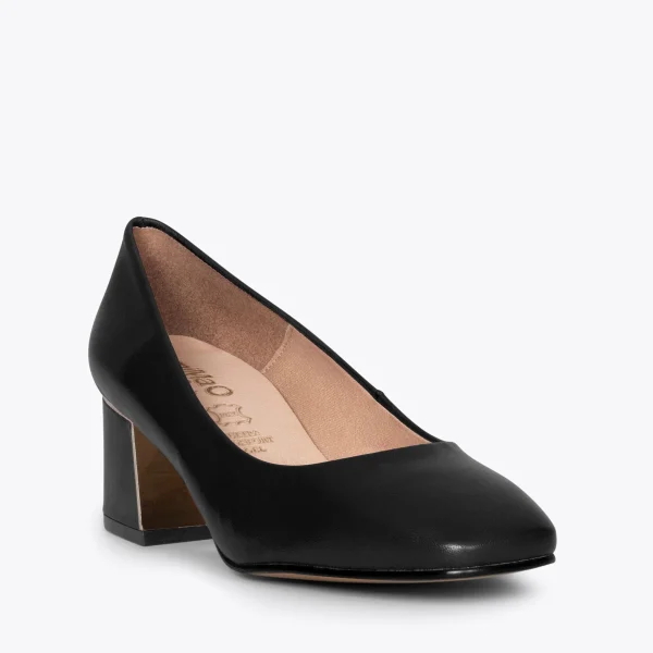 MiMaO ShopOnline Femme – Chaussures à Talon Bas Et Bout Carré NOIR 5