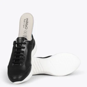 MiMaO ShopOnline MIAMI – Baskets En Cuir Nappa à Lacets NOIR 17