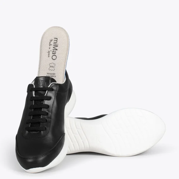MiMaO ShopOnline MIAMI – Baskets En Cuir Nappa à Lacets NOIR 6