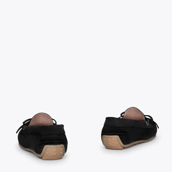 MiMaO ShopOnline BOUCLE – Mocassins Pour Femme à Semelle Amovible NOIR 4