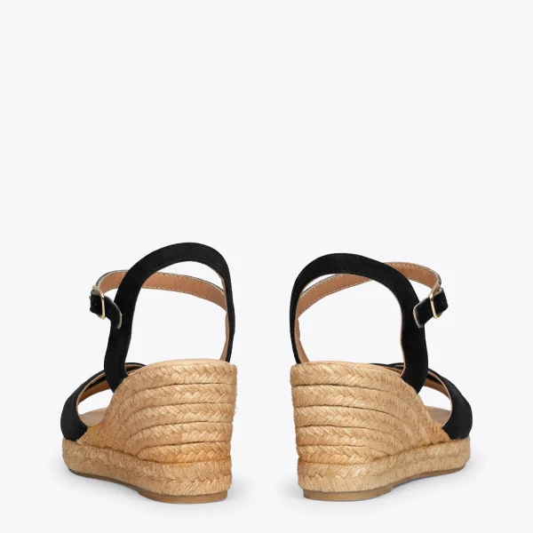 MiMaO ShopOnline CALPE – Espadrilles Artisanales à Lanières Et Boucle NOIR 4