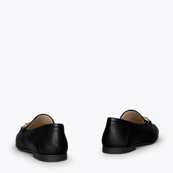MiMaO ShopOnline STYLE – Mocassins En Cuir Avec Détail Métallique NOIR 4