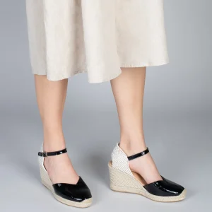 MiMaO ShopOnline NERJA VERNI – Espadrilles Compensées Talon Haut Avec Boucle NOIR 19