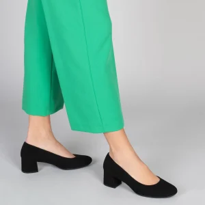 MiMaO ShopOnline URBAN ROND – Chaussures à Talon Bas En Daim NOIR 19