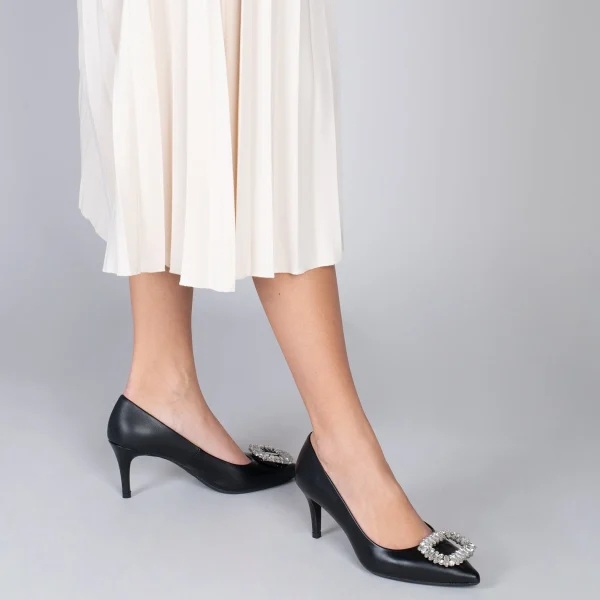 MiMaO ShopOnline ELLA – Chaussures à Talon Aiguille Avec Strass NOIR 7