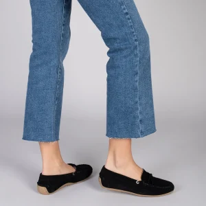 MiMaO ShopOnline BOUCLE – Mocassins Pour Femme à Semelle Amovible NOIR 19