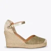 MiMaO ShopOnline CONIL – Espadrilles à Talon Haut En Lin KAKI 20